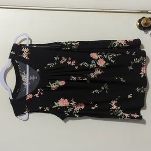 Black floral top